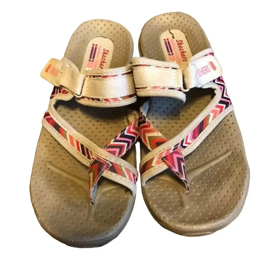 Skechers Women Summer Slide on Sandals/Flip-flop Size 6 US